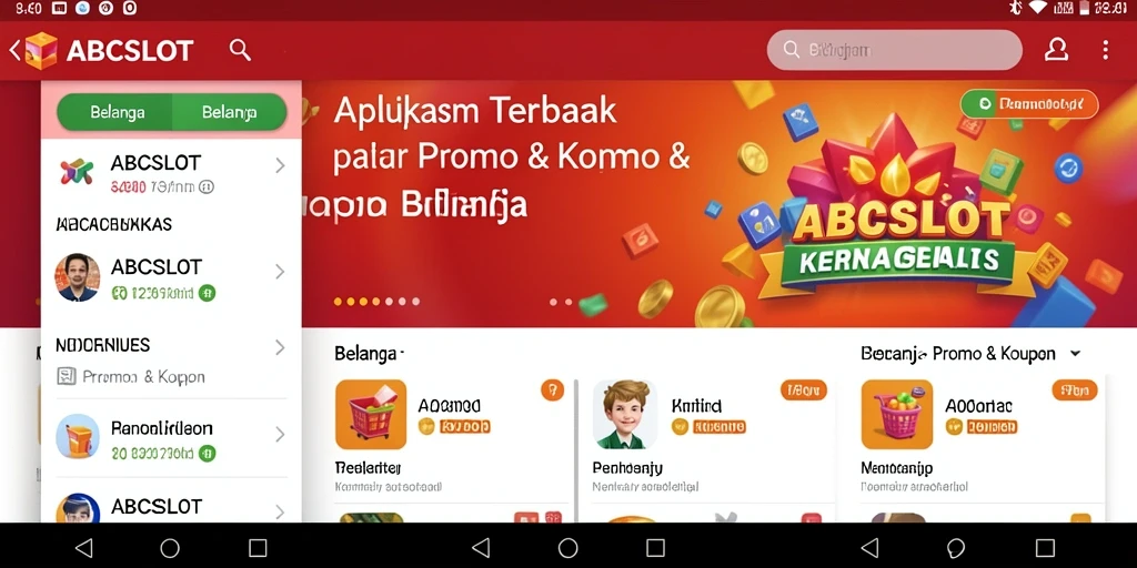 Tampilan antarmuka aplikasi Promo & Kupon ABCSLOT