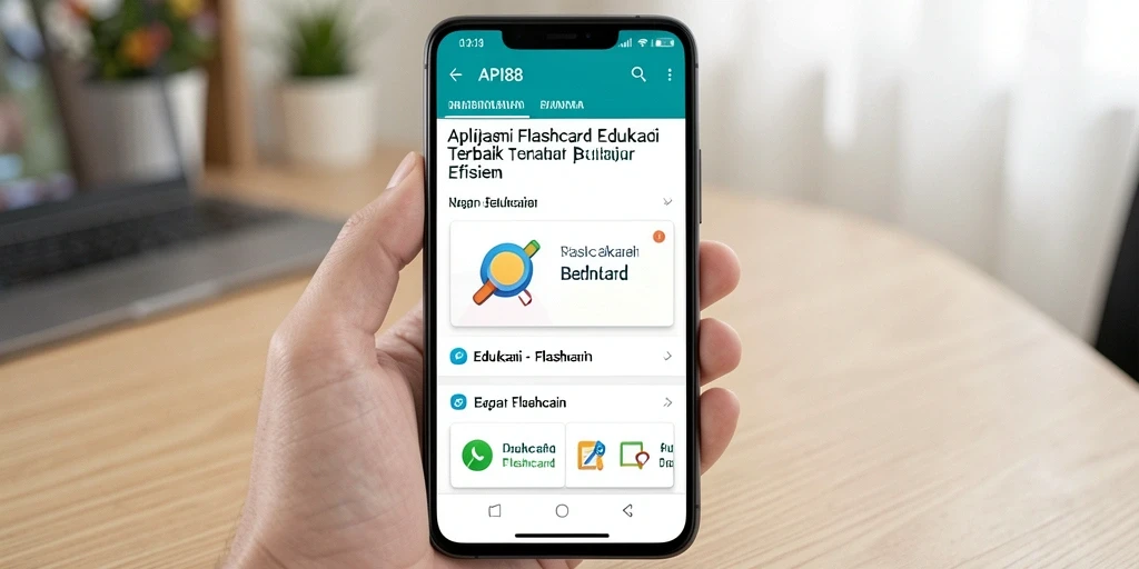 Antarmuka API88 yang menarik untuk aplikasi Flashcard edukasi.