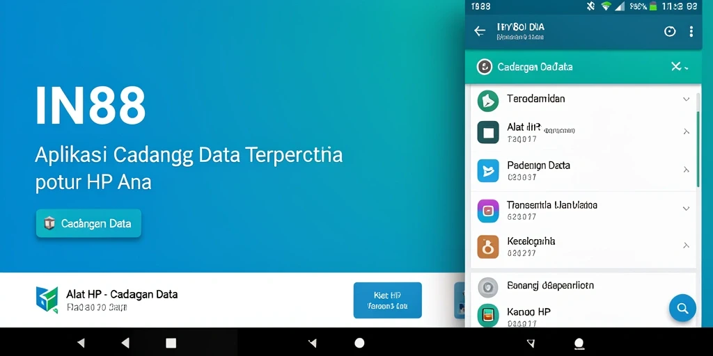 Tampilan antarmuka utama IN88 untuk cadangan data yang mudah digunakan.
