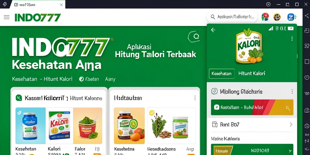 Tampilan antarmuka INDO777 yang user-friendly untuk menghitung kalori.