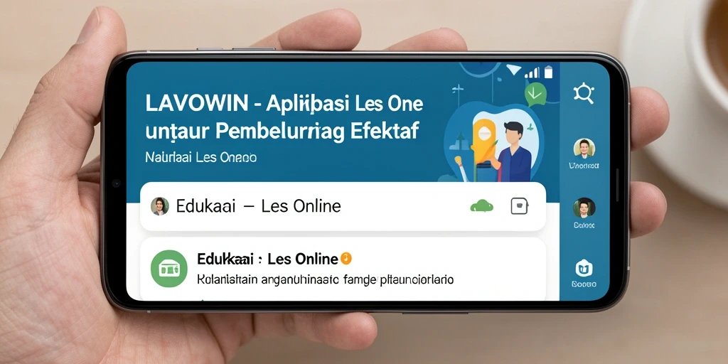 Antarmuka LAVOWIN yang menarik dan interaktif untuk Les Online.