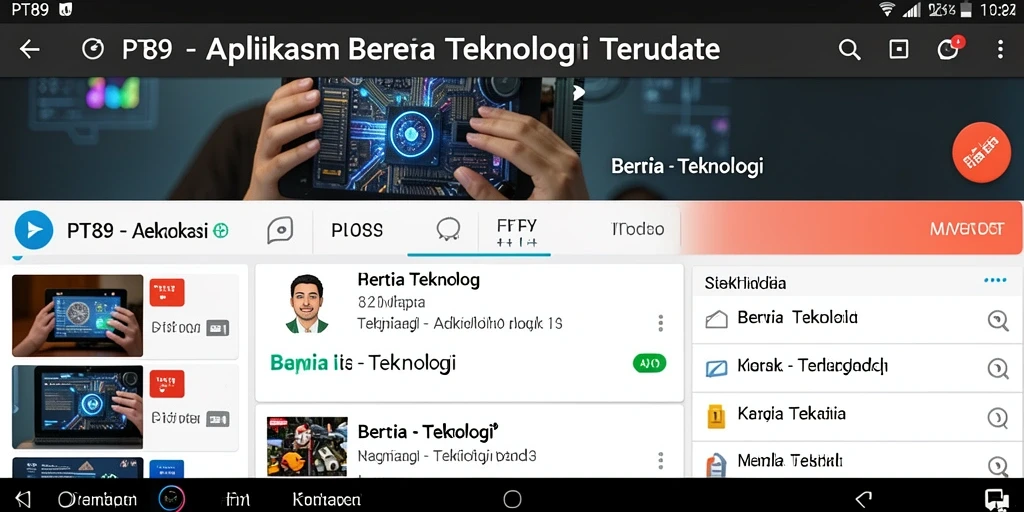Tampilan antarmuka aplikasi PT89 yang menarik dan informatif.