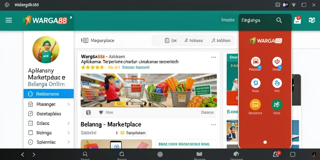 Tampilan antarmuka aplikasi WARGA88 yang user-friendly dan fungsional.
