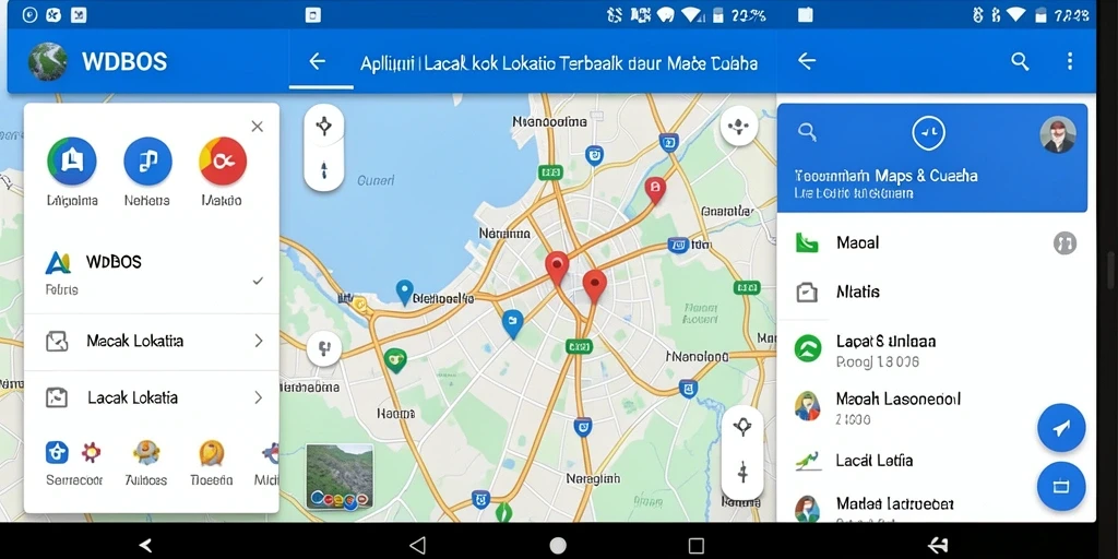 Tampilan antarmuka WDBOS untuk lacak lokasi yang intuitif dan informatif.