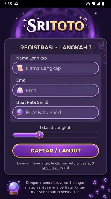 Cara Mudah Registrasi Akun Sritoto untuk Pengguna Android